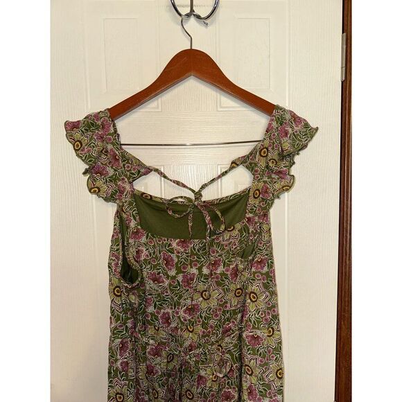 NWT Maurice’s Green Floral Open Back Mini Dress Size XL - Picture 7 of 14